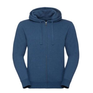 russell heren hoodie vest 280gr m2 blauw